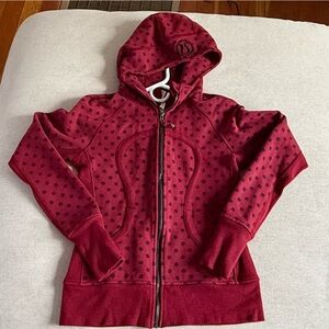 Lululemon Scuba Hoodie Ghost Dot Heathered Cranberry Bordeaux Drama / Cranberry